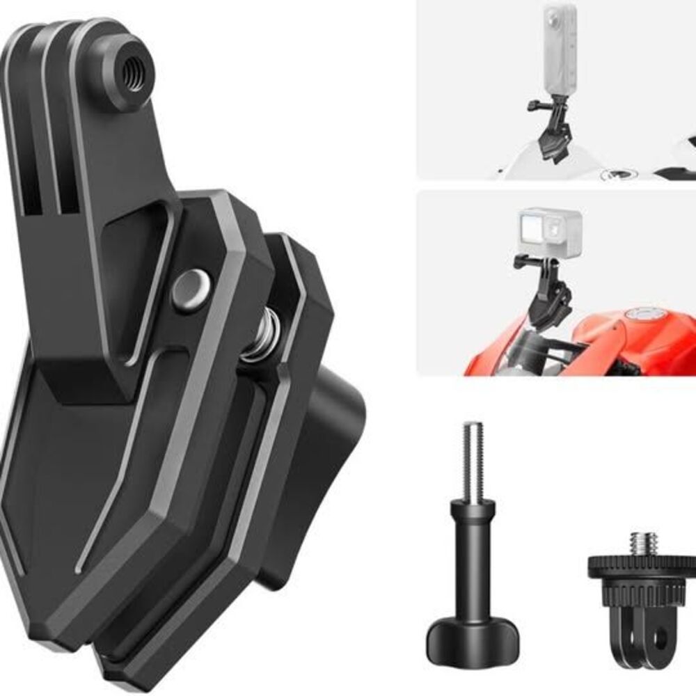 Motorcycle Windshield Clip Camera Mount for Insta360 X5 for GoPro